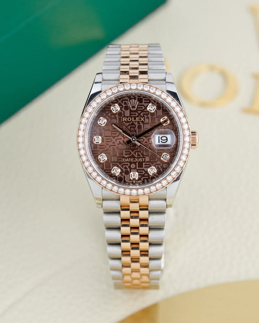 Rolex chocolete diamond watch