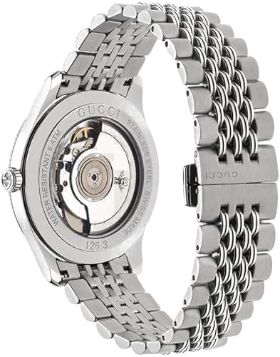 "Gucci G-Timeless Automatic Men's Watch YA126354 - Elegant Silver Dial, Luxury Swiss Craftsmanship"